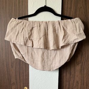 Aerie Size Medium Beige Strapless Top